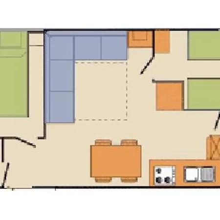 Mobil Avec Terrasse - 4 Pers. - Api-1-52-2160 * Estavar